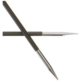 KnitPro 100 cm x 2.5 mm Karbonz Fixed Circular Needles, Black and Silver