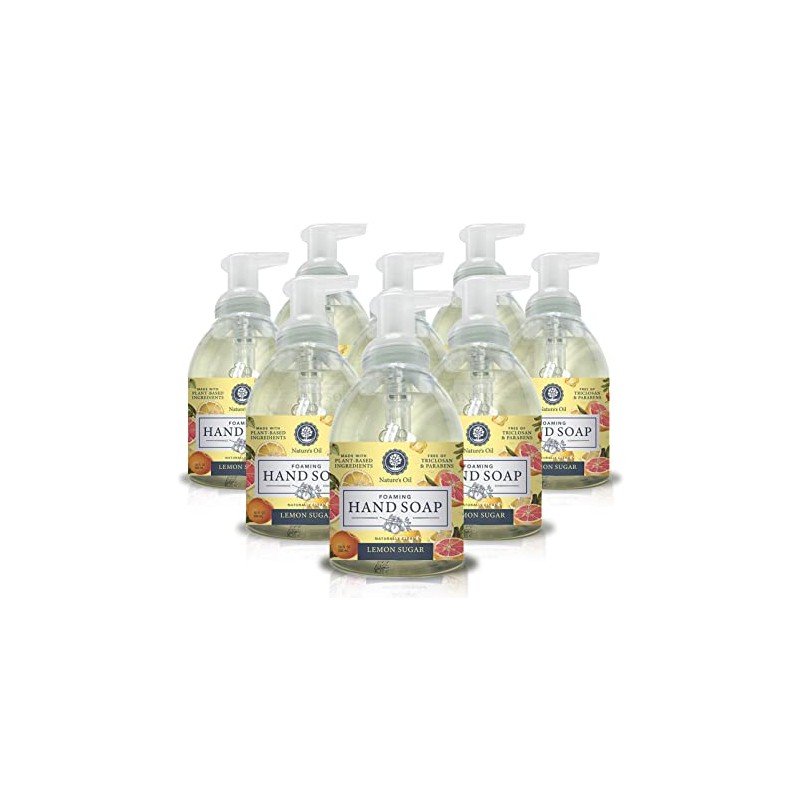 Nature's Oil Foaming Hand Soap, Lemon Sugar, 10 Fluid Ounces