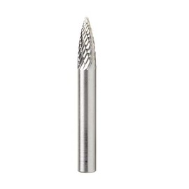 Amana Tool - BURS-192 Solid Carbide Pointed Tree Shape 1/4 Dia x 5/8 x 1/4 Shank Double Cu