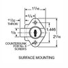 Corbin Cabinet Lock (CCL) 02067-US4-KD Deadbolt Drawer Lock, 7/8" Cylinder