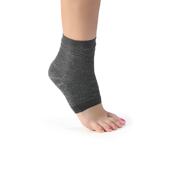 Spikenergy Elastic Ankle Support for Ankle Pain Relief with Magnetic Field Therapy Ideal for Sprains, Swelling, Trauma and Pain - Medical Device (S, Grey)