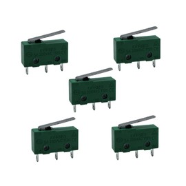 5Pcs Green KW4-3Z-3 SPDT 5A 250V Micro Limit Switch Lever for 3D Printer