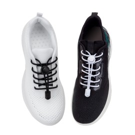 AIXMEET 1 Pair of Elastic Shoelaces Without Tying 100 cm Sports Shoelaces Rubber Shoelaces for Children, Elderly, Runners, Elastic Shoelaces with Quick, Pure Black