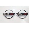 AUTO 2PC 1984-1996 C4 Corvette Black Front Nose Hood Rear