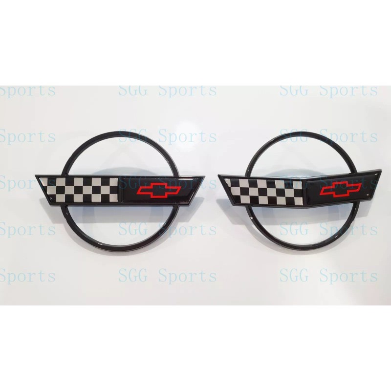 AUTO 2PC 1984-1996 C4 Corvette Black Front Nose Hood Rear