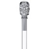 Royal RC Canes Chrome Brass Skull Handle Walking Cane with