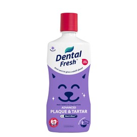 Dental Fresh Plaque & Tartar Control Water Additive for Dogs & Cats – Helps Support Clean Teeth, Healthy Gums & Fresh Breath Just add to Water – Advanced Formula Oral Care, 17 fl oz