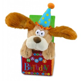 12" Flappy Birthday Animated Plush Puppy Dog Singing "Happy Birthday"