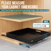 TAILI Expandable Pull Out Cabinet Organizer, Adjustable Width 12.05"-20.4", 21"