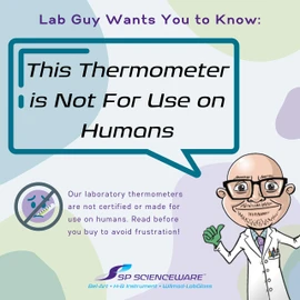 SP Bel-Art, H-B DURAC General Purpose Liquid-In-Glass Laboratory Thermometer; 0 to 230F, Total Immersion, Organic Liquid Fill (B60800-3300)