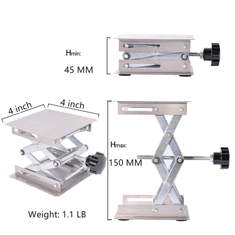 Kalolary Scientific Lab Jack-100 x 100mm Stainless Steel Lab Stand