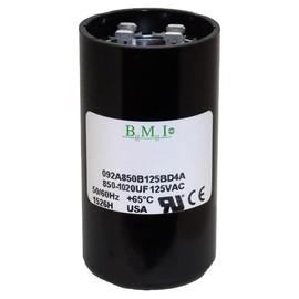 Universal Fit 850-1020 uF/MFD 110/125 VAC Round Start Capacitor USA Made/Electric Replacement Part
