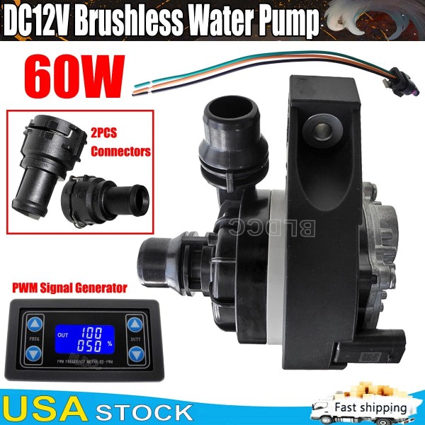 BLDCC 60W DC12V Automotive Brushless Water Pump Circulating Pump &PWM