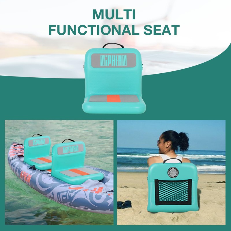 Niphean Ergonomic Kayak Seats with Back Support, Easy-to-Install Inflatable Paddle