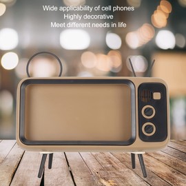 Mrisata Decorative Desktop Mobile Phone Holder Tv Phone Holder Retro Scratch Decorative Desktop Mobile Phone Stand for Home Dorm Coffee Color