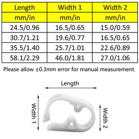 SagaSave Water Flow Clamp 4 Pack 6-12mm Plastic Adjustable Water Stop Clamp Laboratory Crimp Valve Flow Control Hose Clamp White