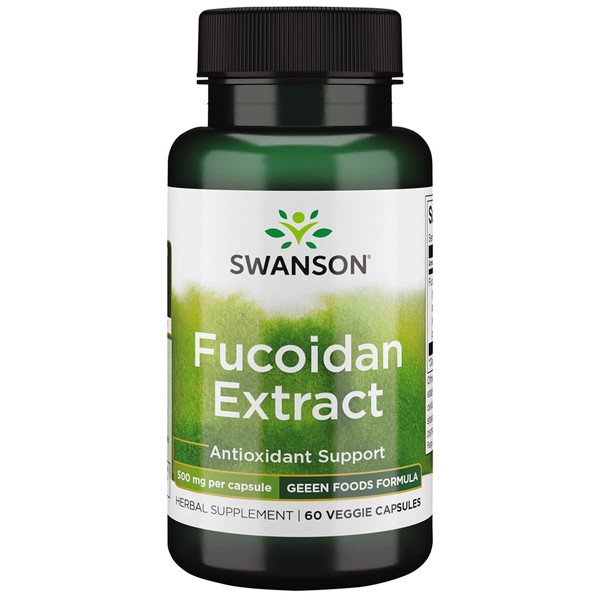 Swanson Maximum Strength Fucoidan Extract - Herbal Supplement Promoting Immune System Function - Natural Formula Supporting Overall Health - (60 Veggie Capsules, 500mg Each)