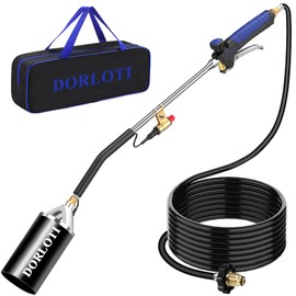 Propane Torch Weed Burner Kit,High Output 2,400,000 BTU with Storage Bag,Heavy Duty Self Igniter Blow Torch with Turbo Trigger and 10FT Hose,Flamethrower for Weeding,Roofing,Melting Ice