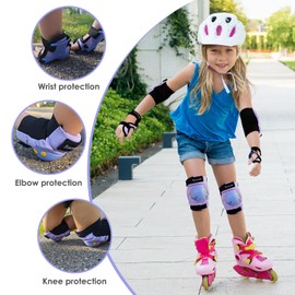 BOSONER Kids/Youth Knee Pad Elbow Pads for Roller Skates Cycling BMX Bike Skateboard Inline Rollerblading, Skating Skatings Scooter Riding Sports