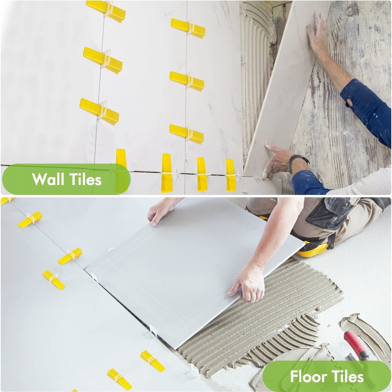 Tile Leveling System Clips 1/32", 1000pcs Tile Leveler Spacers Clips