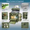 Hap Tim Picnic Basket Backpack for 4 Person with Blanket,
