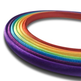 Suyegirl Pack of 26 DIY Satin Covered Fashion Headbands Set 0.4 Inch/1 Cm Girls Hairbands Teen Colorful Ribbon Hair Band Craft Headband Set for Women Non Slip