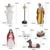 HYHFM Set of 7 Nativity Figurines, Sculpted Hand-Painted Nativity Figures,