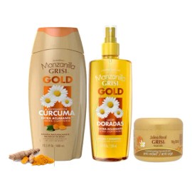 Kit Aclarante Grisi Crema Facial Shampoo Curcuma Loción