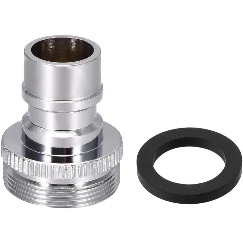 Faucet Adapter for Portable Washer, Chrome Brass, 5/16-27 Male to