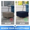 MAXIJIN Jacquard Ottoman Cover Slipcovers Folding Storage Stool Furniture Protector