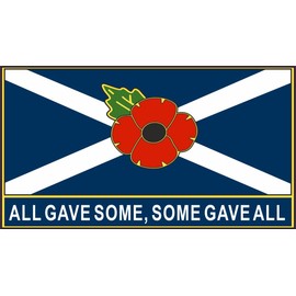 Poppy and Scotland Flag Car Window Sticker All Gave Some... - in Support of The Veterans Lifeline Charity