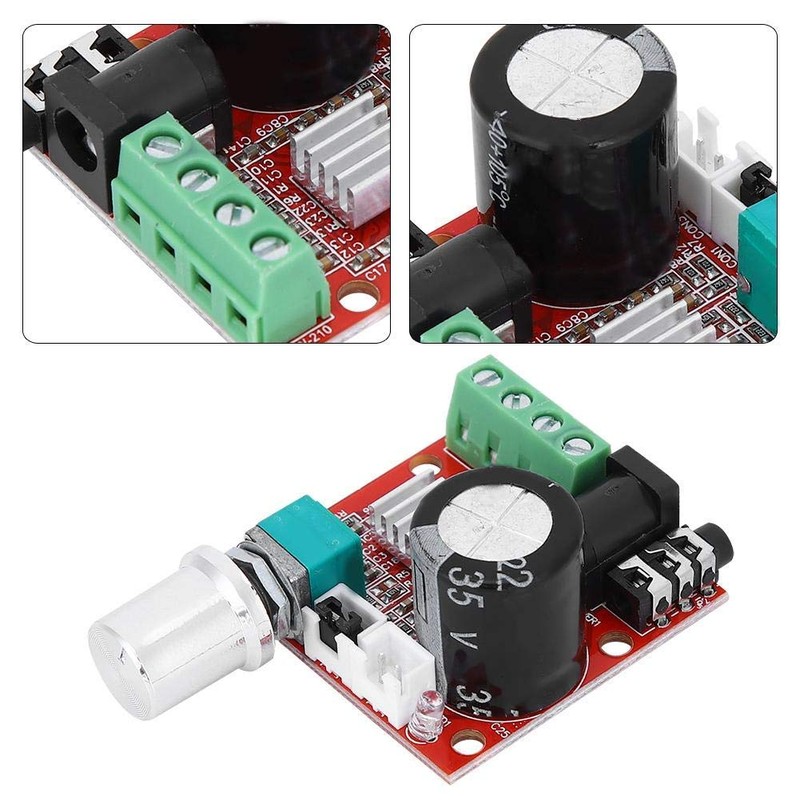 Oumefar Audio Amplifier DC 8-12V AMP Stereo Amplifier Module 3.5