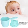 Baby Shampoo Cup Cute Kid Wash Hair Bathing Flusher Eye(/8.27x4.21x5.91in)(Green)