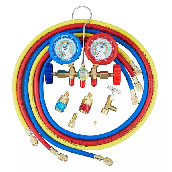 Juego De Manometros Profesionales Para Diagnostico Aire Acondicionado R134A 5FT