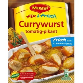 MAGGI fix & fresh Curried Sausage (Currywurst) (3 Bags) by Maggi