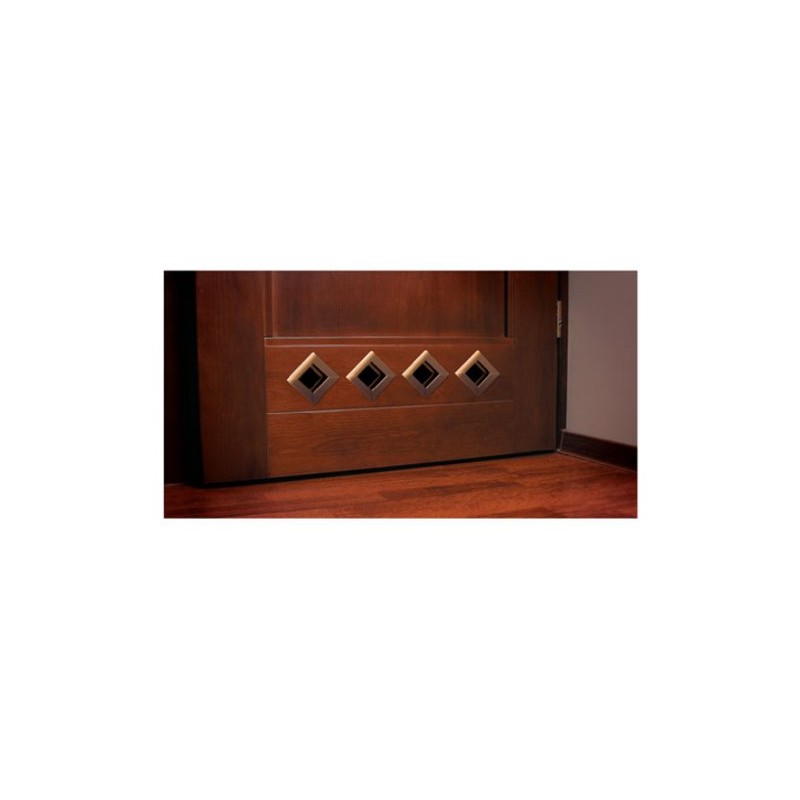 Door Air Vent Grille 45x45mm Two Sided BROWN Ventilation Cover