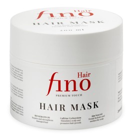 fino Hair Premium Hair Mask - Moisturising with Organic Keratin & Caffeine - No Sulphates, Parabens & Silicones - 200ml