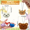 XIPEGPA 40 PCS Mini Animal Plush Toys Set Cute Small
