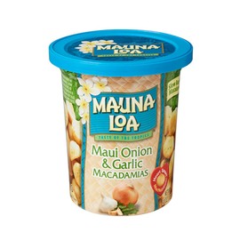 Mauna Loa Premium Roasted Macadamia Nuts, Garlic Onion Flavor, 4 Oz Cup (Pack of 6)
