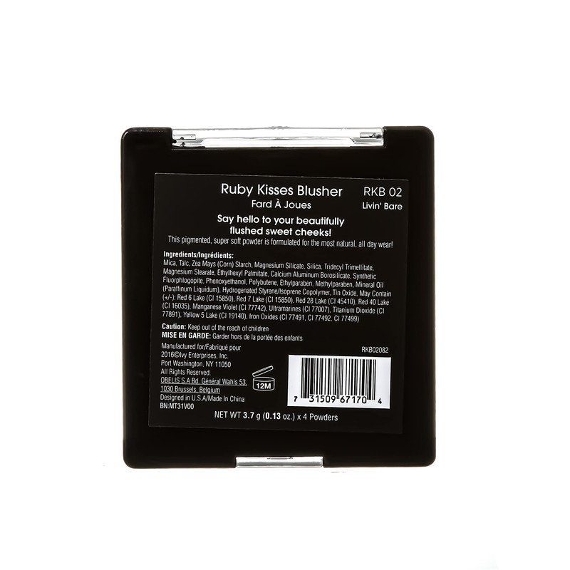 Ruby Kisses Bare Blusher Sweet Cheeks Palette (RKB02 Livin' Bare)