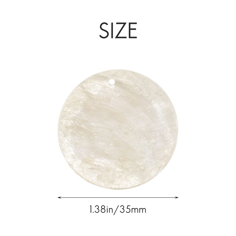 Plate Beads 100 x Mother of Pearl Bowl Round 35