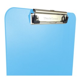 Trade Quest Plastic Clipboard Opaque Color Letter Size Low Profile Clip (Pack of 6) (Light Blue)