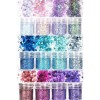 12 Lentejuelas Purpurina Decoración Uñas Ojos Cuerpo Cabello