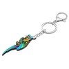 NEWEI Acrylic Macaw Parrot Keyring Colourful Bird Keychain for Women