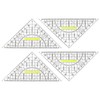 Set Square Set with Handle, Plastic Set Square 20 cm,