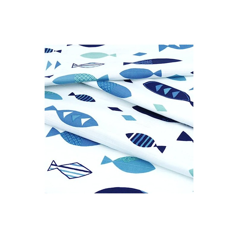 Hamamonyo FUROSHIKI Cloth (Furoshiki, 35.4 inches (90 cm) Sakana Common