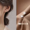 925 Sterling Silver Cross-X Very Small Ear Stud Earrings Tiny