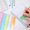 7 Pieces Ruler, 30 cm Ruler, Coloured Plastic Ruler, Transparent
