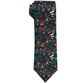 Jedenkuku Game Joystick Gamepad Graffiti Men'S Novelty Necktie Ties Funny Neckties Fashion Neck Ties Wedding Business Party Gifts