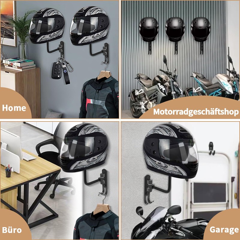 SDLDEER Motorcycle Helmet Mount Wall, 1 Piece Versatile Helmet Mount,